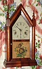Jerome and Co., New Haven, Conn SMALL GOTHIC, or mini steeple, 1-day time and strike. C.1860.