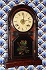 Welch, Spring and Co., Forestville, Conn., "ITALIAN No.1", rosewood shelf clock, 8-day, time, gong strike and bell alarm, spring. C.1878.