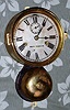 Seth Thomas, OUTSIDE BELL, Ship's Bell wall clock, with silvered dial, and seconds hand, 1-day. C.1920.