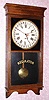 Sessions Clock Co, Forestville, Conn, "REGULATOR NO. 2" calendar model, 8 day time brass mvt in oak case, spring driven. C. 1910.