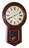 E. N. Welch, Forestville, Conn, "ROUND HEAD" model, 8 day time brass mvt (clubfoot escapement) in rosewood veneer case with 12" dial, spring driven. C. 1880.