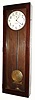 International Time Recording Co., Endicott, New York, master clock model No. 17-7 in a dark mahogany stained case, self winding. C.1918.