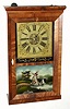 Atkins and Porter, Bristol, Conn, mahogany cased shelf clock with 30-hour time and strike brass movement, 2-weight. C.1842.