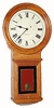 E. Howard and Co., Boston, "REGULATOR No. 70", oak cased round drop timepiece, weight driven, 8-day.C.1905.