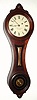 E. Howard and Co., Boston, "REGULATOR No. 10", figure 8 wall clock in black walnut, 8-day timepiece, weight driven. C.1880.