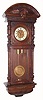 German, Gustav Becker (Freiburg), 2-wt "Vienna Regulator" in a walnut double door case with carved "northwind" top, 8-day rod strike. Serial No. 371496. C.1875.