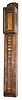 Japanese, late Edo Period, Shitan wood pillar timepiece, weight driven, with traditional time scale bearing 13 movable cuneiform numerals to adjust for the varying length of the sun-lit day. C.1850.