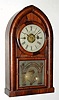 Forestville Mfg. Co., (J. C. BROWN), Bristol, Conn., 8-day time/strike/alarm fusee beehive mantel clock. C. 1850.