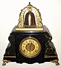 William L. Gilbert Clock Co., "Curfew", 8-day time and bell strike mantel clock. C. 1905.