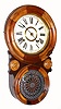 Ansonia Clock Co., "8-Inch Kobe Mosaic", 8-day time/strike wall clock. Circa 1901.