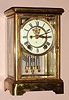 Ansonia Clock Co., PRISM, 4-glass crystal regulator, with open escapement dial, 8-day, time and gong strike, spring, C.1915.