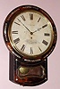 English, round drop dial, chain fusee wall timepiece, 8-day, with MOP inlay, C.1860