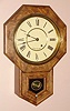 Seth Thomas Clock Co., 8-day, short drop octagon wall timepiece. Circa 1917 (dated on rear)
