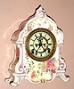 Ansonia Clock Co., "La Rambla", 8-day time and gong strike porcelain mantel clock. Circa 1910.