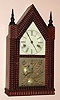C. 1848, J. C. Brown, Forestville Manufacturing Co., Bristol, Conn., miniature ripple steeple clock with its original signed 30-hr time and strike movement.