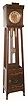 German, L. Furtwangler and Sons, Furtwangen, a dark oak, arts and crafts tall clock, often called Jugendstil in Germany, 2-wt, pull wind, 8-day, serial No. 9174, C.1915
