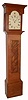 Connecticut 30 hr, wooden works tall clock, unsigned, w/ Riley Whiting type movement, 2-wt, 30-hr, C.1825