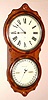 Seth Thomas Clock Co., "Office Calendar No. 4", 8-day time/strike double dial perpetual calendar wall clock. Circa 1880