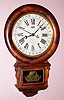 Ansonia Clock Co., "Drop Extra Calendar", 8-day time/strike Terry's Patent calendar wall clock. Circa 1883