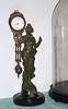 German, Junghans, small "Swinger" on Diana statue, and under a large round glass dome. C.1910