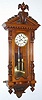 Austrian, Gebruder Resch, or "Remember" small 2-wt Vienna regulator with 5.3" dial, serial 201577, C.1875