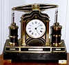 French, BEAM ENGINE, from the industrial series by Guilmet, 8-day timepiece, C.1885.
