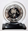 French, "ATO", Art Deco mantle clock, battery driven, with unique Deco dial, chrome finish on all visible parts, serial No. 66863, C.1920