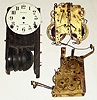 Seth Thomas Clock Co., complete 2 movement set for a four bell Sonora chime mantel clock. Included are an 8-day time and strike movement, chime movement, four bell set w/ echo chamber, and a signed 4 1/2 inch porcelain dial. Circa 1900