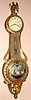 An unsigned girandole wall clock, 8-day weight driven, with restorations, C.1900 /?
