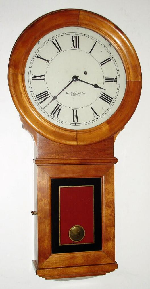 E. Howard and Co., "REGULATOR No. 70", Circa 1895, in cherry, weight driven 8-day timepiece. — Antique Clocks Price Guide