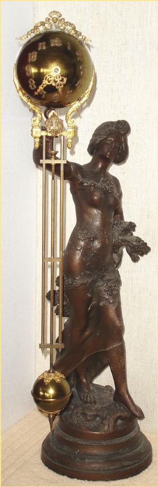 Ansonia Clock Co. New York, C.1906, "ARCADIA" swinging arm timepiece, with long 25.5" arm. — Antique Clocks Price Guide