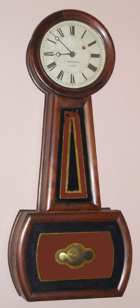 E. Howard and Co., Boston, C.1890, "No. 5 BANJO", in a cherry case, weight driven, 8-day. — Antique Clocks Price Guide