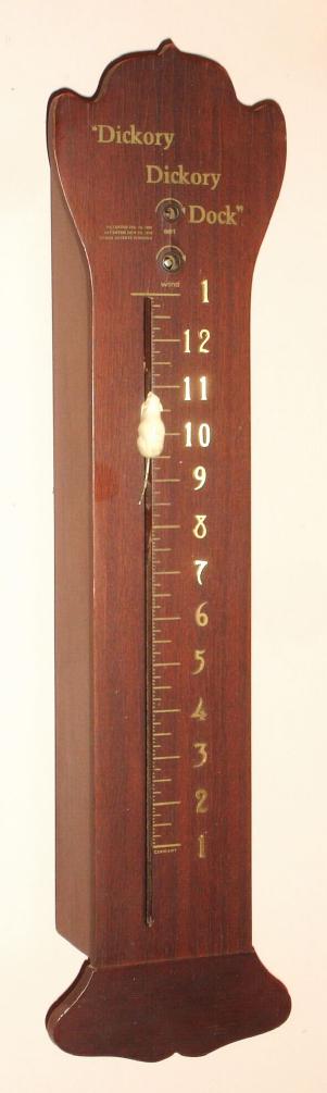 Horolovar Co, New York [Charles Terwilliger], C.1970, reproduction "Hickory Dickory Dock" mouse clock, 8-day time with bell on the hour. — Antique Clocks Price Guide