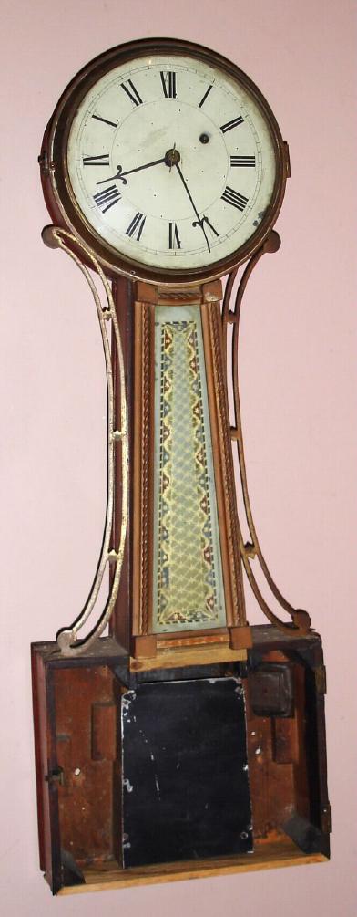 Boston, Mass., Circa 1830, 8-day patent or banjo timepiece, incomplete. — Antique Clocks Price Guide