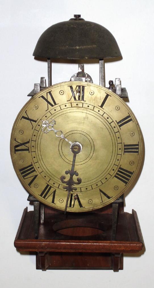 French, Lantern clock, c.1790, with a dial and minute hand C.1890, less pendulum and weight. Has anchor escapement and count wheel striking, 1-day — Antique Clocks Price Guide