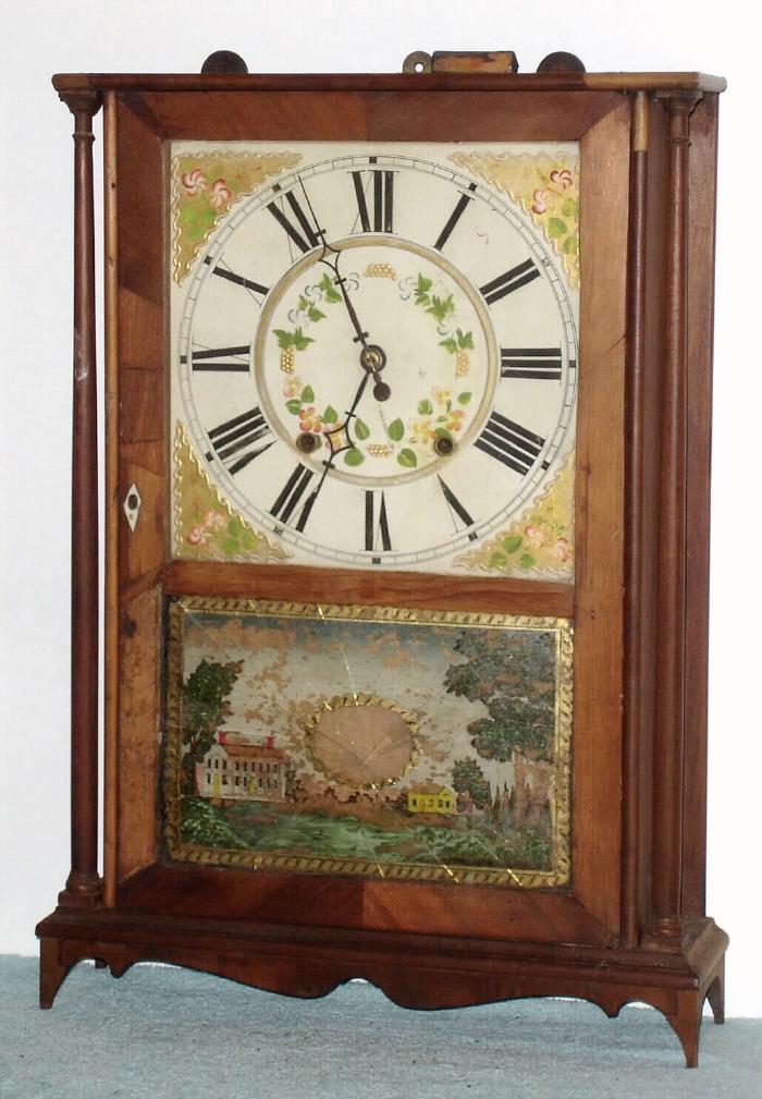 E. Terry and Sons, Plymouth, Conn, C.1830, remains of a pillar and scroll that ticks and strikes through the dirt. — Antique Clocks Price Guide