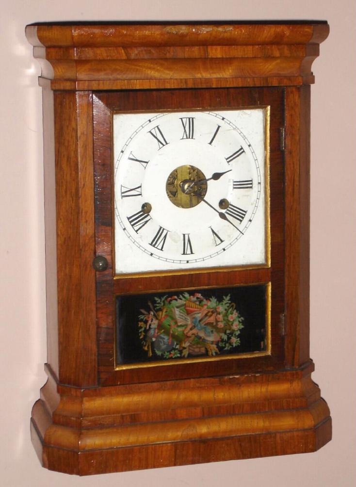 Seth Thomas Clock Co, ST. LOUIS model from city series, 30-hour time, gong strike and alarm, in an ash and rosewood veneered case, C.1880 — Antique Clocks Price Guide