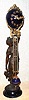 Ansonia Clock Co. New York, C.1895, "HUNTRESS" swinging arm timepiece, 8-day, the movement contained within the ball at top.