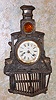 Ansonia Clock Co., New York, Locomotive "No. 44" novelty clock, 1-day time, rear wind/set
