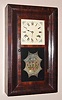 New Haven Clock Co., Circa 1865, mini 2-weight, 30-hour time/strike brass movement small size OG shelf clock.