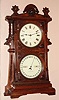 Seth Thomas Clock Co., "PARLOR CALENDAR No. 9", Circa 1886, 8-day time/strike double dial perpetual calendar shelf clock.