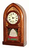 Jim Davis, Greensboro, NC, C.1975, miniature "BEEHIVE" shelf clock, walnut cased with German 8-day time only mov't.