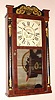 Boardman and Wells, Bristol, Conn., C.1835, 30-hour time and strike wood movement half column and splat shelf clock.