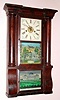 Forestville Manufacturing Co., (J. C. Brown), Forestville, Conn., C.1845, 8-day time/strike column and cornice shelf clock, 2-wt.