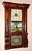Forestville Manufacturing Co., (J. C. Brown), Forestville, Conn., C.1845, 8-day time/strike column and cornice shelf clock.