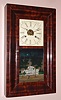 J. C. Brown, Forestville, Conn., C.1845, 30-hour time/strike OG shelf clock.