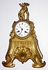 French, Japy, Ormolu figural clock, c.1840, 8-day bell strike, silk thread suspension, showing a boy kneeling at top, as-found.