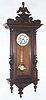German, Kienzle, "R-A", Spring Driven wall regulator, in a walnut and walnut veneer case, and with R-A grid style pendulum, C.1900.