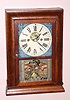 Silas B. Terry, Terryville, Conn., Circa 1850, 30-hour time/strike miniature OG molding style shelf clock.