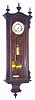 German, Gustav Becker, Freiburg S, c.1871, small 1-wt "Vienna Regulator" in a walnut veneer case, with burled back panel and ebonized finials and trim, and with 4.25" dial, serial No. 43286.
